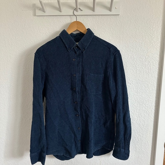 COPY - Taylor stitch waffle texture blue shirt - Picture 1 of 1